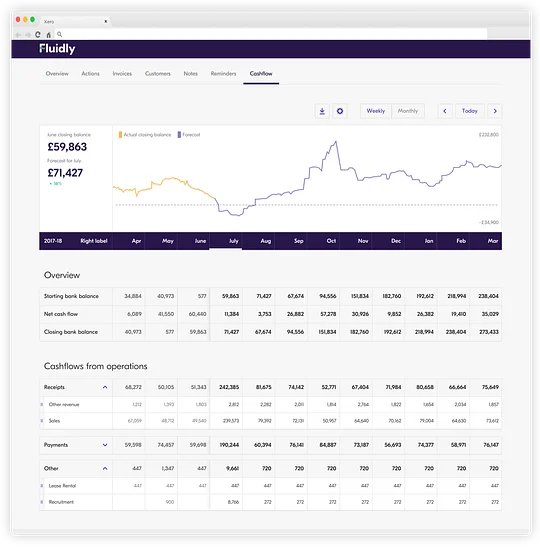 Fluidly's Financial Overview Dashboard